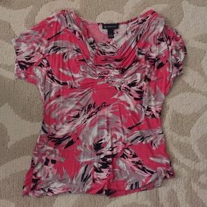 Multi colored top pink and black