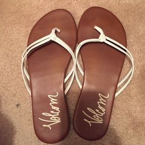 White flip flop sandal