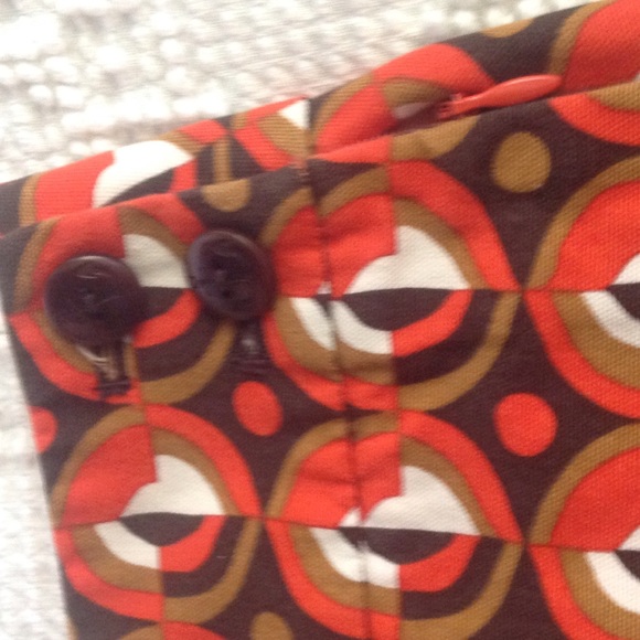 Vintage Orange & Brown J Crew Short Skirt - Picture 3 of 4