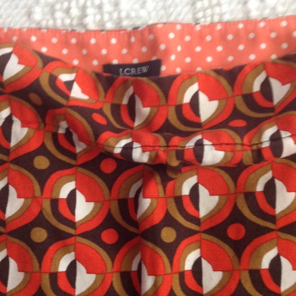 Vintage Orange & Brown J Crew Short Skirt - Picture 2 of 4