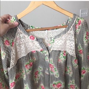 Free people floral tunic xs