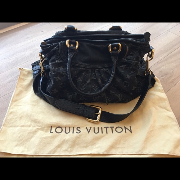 Louis Vuitton Black Denim Monogram Bag