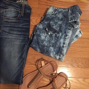 American eagle button up