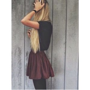 Brandy Melville Maroon Skirt