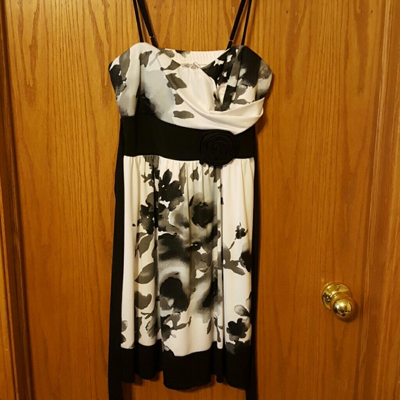 Black floral dress