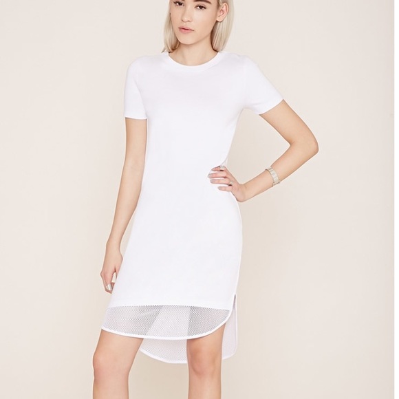 Forever 21 t-shirt mesh dress