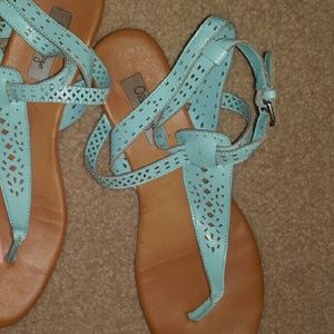 Teal flip flops??