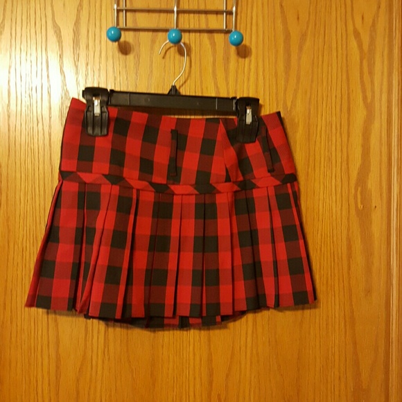 Red and black skirt
