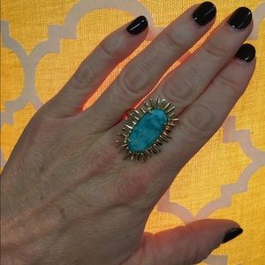 Kendra Scott Turquoise and Gold Ring