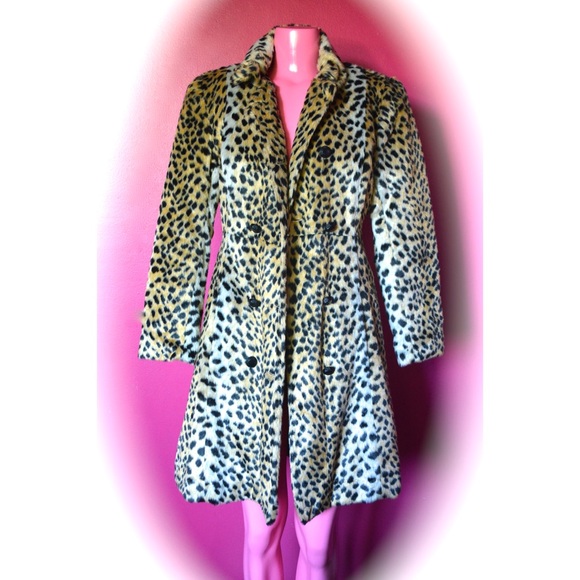 LONG LEOPARD FUR COAT💘