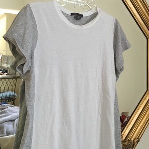 Vince Tops - VINCE white and gray tee shirt 100% cotton