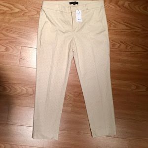 Banana Republic NWT Crop Cream Jacquard Pant Sz 6