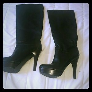 Steve Madden black leather boots