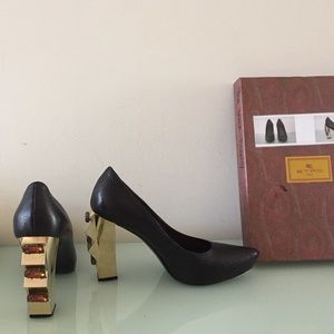 Etro "Zeus" Nero Shoes 38M