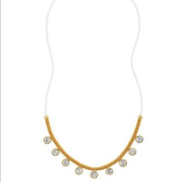 Juicy Couture White Tassel Necklace Gold Dust Bag - Picture 2 of 4