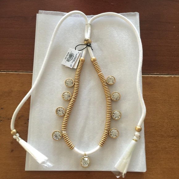 Juicy Couture White Tassel Necklace Gold Dust Bag - Picture 4 of 4
