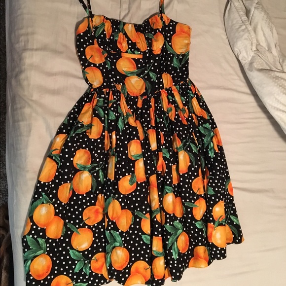 Bernie Dexter 1950s Paris Swing Dress oranges - Picture 2 of 3