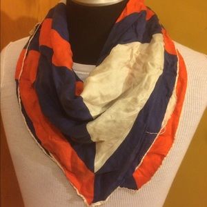 Vintage patriotic silk scarf