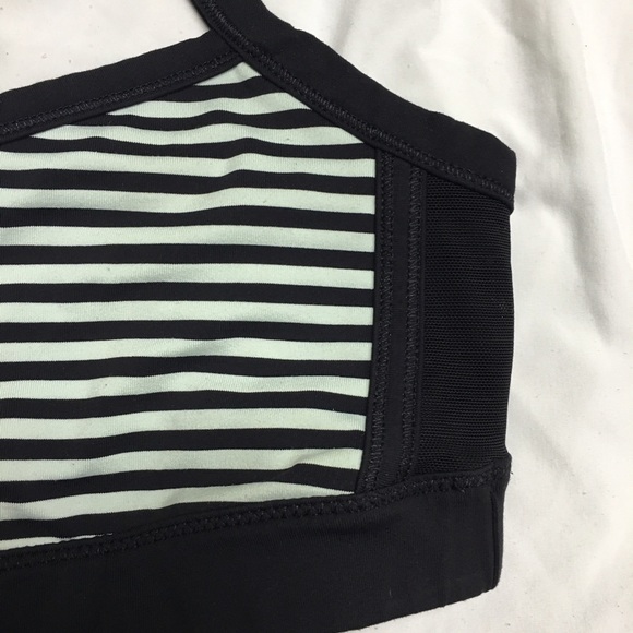 Lululemon Mint Striped Sports Bra - Picture 2 of 5