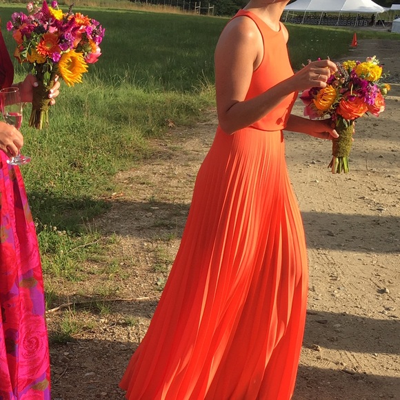 ASOS Dresses & Skirts - ASOS orange pleated maxi dress tank top BUNDLE