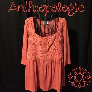 Burnt Orange Anthropologie Top