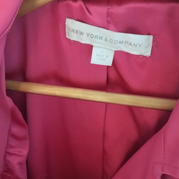 SALE🎀 Barbie Style NY & Co Bubblegum Pink Raincoat Trench Coat - Picture 4 of 4