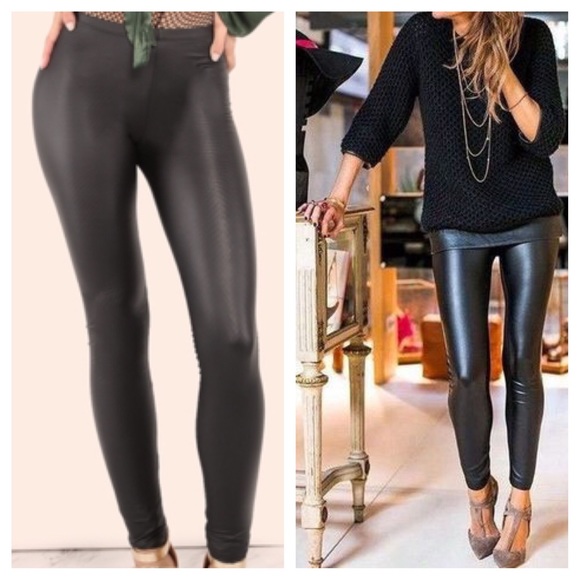🎉LAST ONE🎉 NWT Faux Leather Leggings - Picture 3 of 4