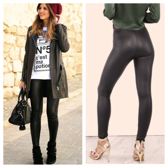 🎉LAST ONE🎉 NWT Faux Leather Leggings - Picture 4 of 4