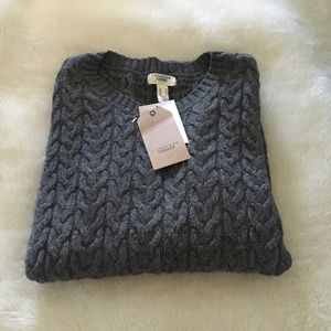 Lands' End Canvas Cable Knit Sweater