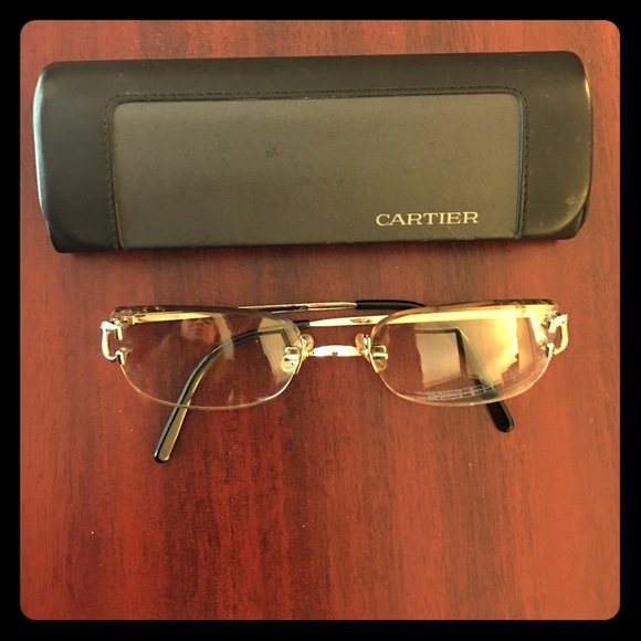 Classic Cartier rimless  sunglasses with case