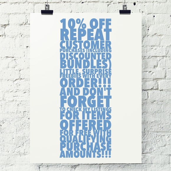 Bundle for discounts!!!! 10% off repeat customers