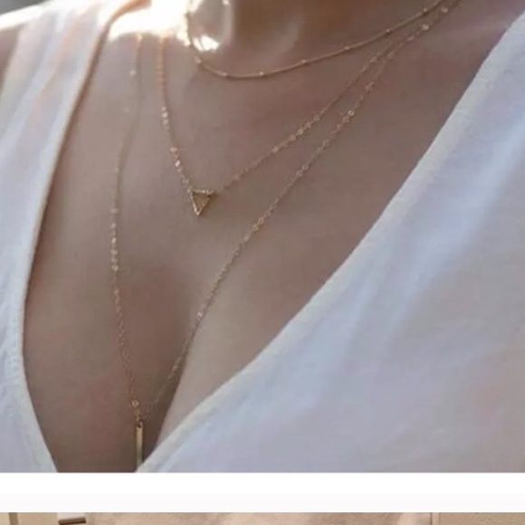 Layered gold necklace