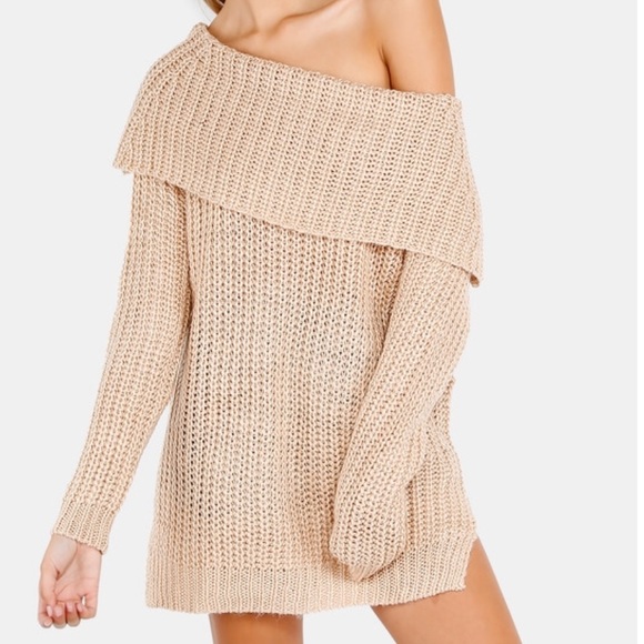 🎉LAST ONE 🎉NWT Marled Oatmeal Sweater Tunic - Picture 2 of 4