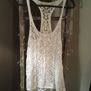 Abercrombie and Fitch white lace tank👍
