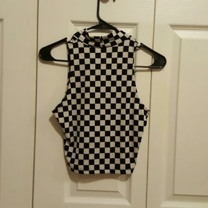 Checkered Crop Top