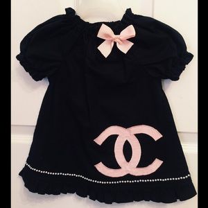 Little Black Dress/ Infant peasant style dress