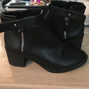 Leather ankle boots