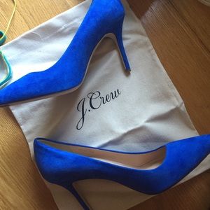 Jcrew Elise Suede Pumps in "Tidewater" Size 8