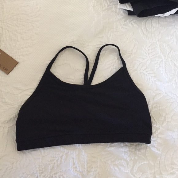 Y back black lulu bra sz 8