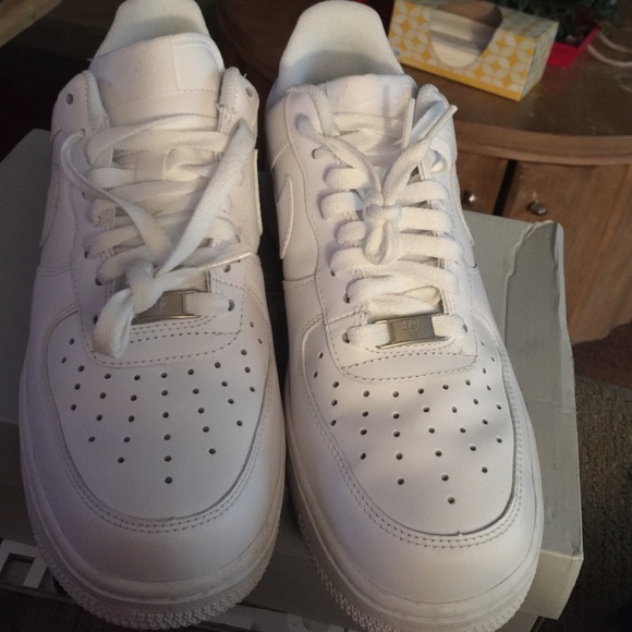 All white Air Force 1's
