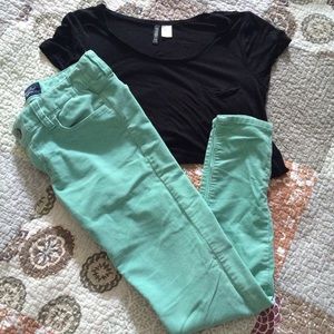 Mint Corduroy Skinnies