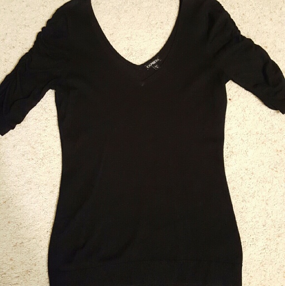 Express Ruched Sleeve Sweater