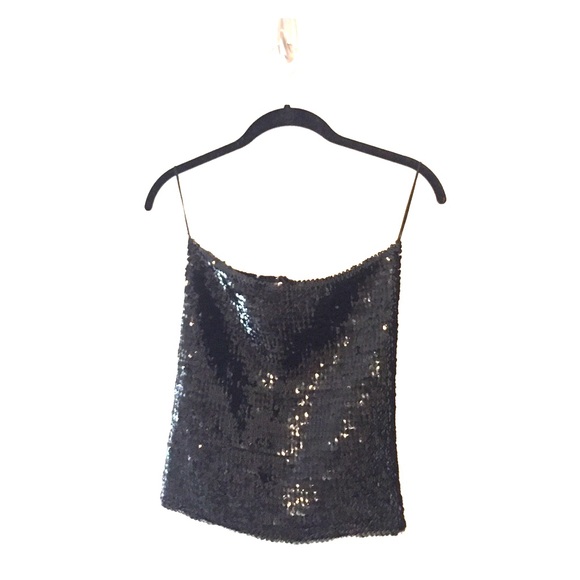 Strapless sequin free people top