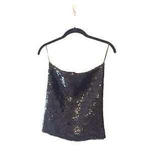 Strapless sequin free people top