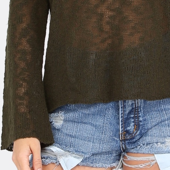 🎉LAST ONE🎉NWT Loose Knit L/S Tape Sweater - Picture 4 of 4