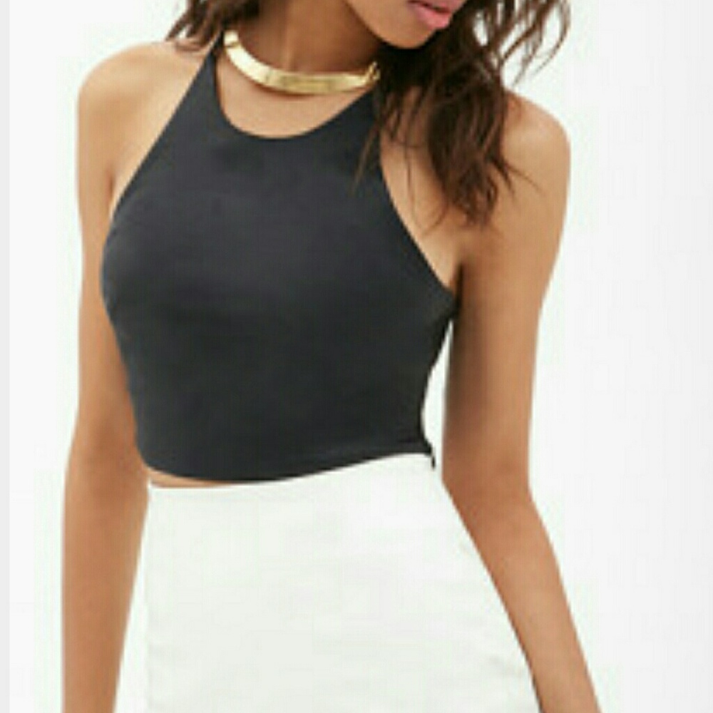 NWT Black Crop Top