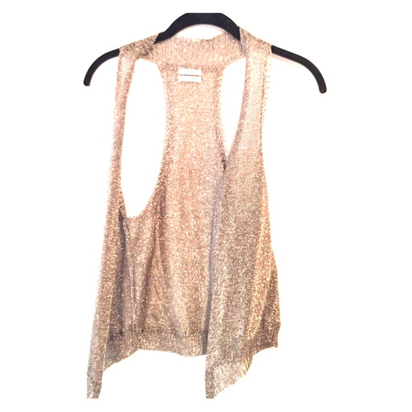 Gold metallic vest
