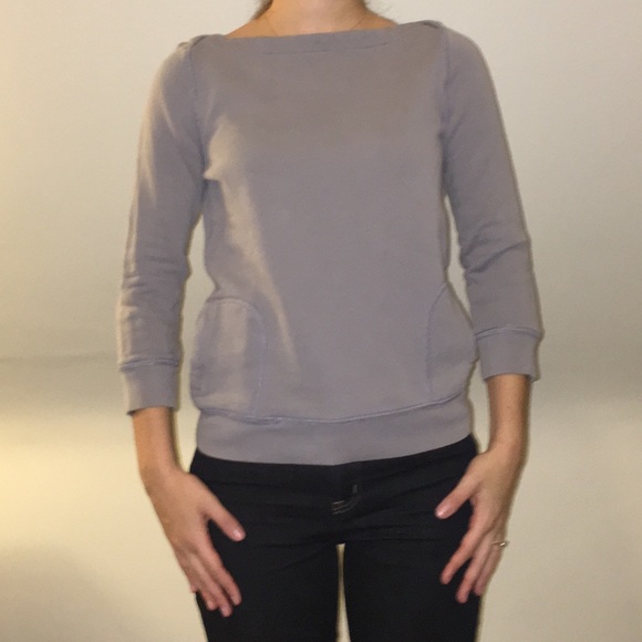 J. Crew Vintage french terry 3/4 length pullover