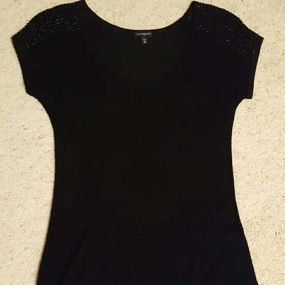 Express Studded Sleeve Sweater