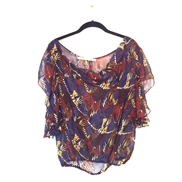 Flowy print blouse